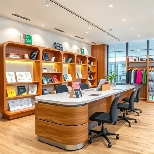 三林镇创新：量身定做连锁书店前台设计(图2)