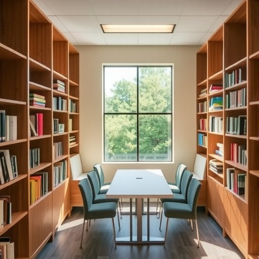 校园阅读空间优化：高境镇定制阅览室书架(图1)