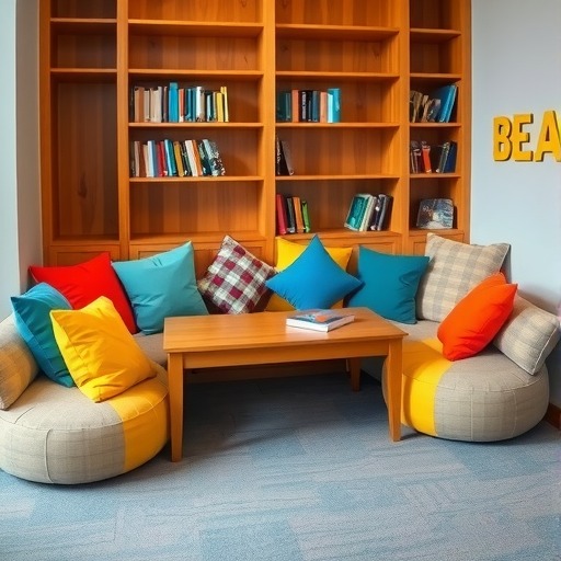 阅读区儿童软包：社区书屋定制方案(图2)