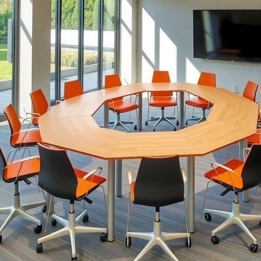 定制教室家具：六边形桌与椅组合方案(图1)