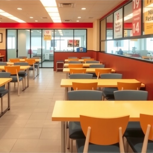 快餐店桌椅摆放技巧分享，金宇家具餐饮桌椅···(图3)