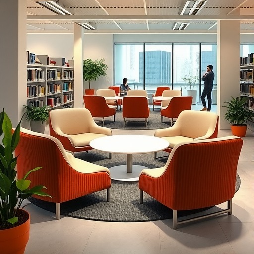 金汇镇个性：自助图书馆活动区休闲椅打造(图1)