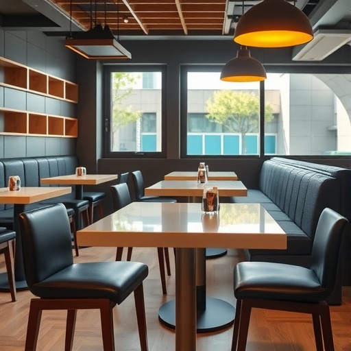 济宁餐饮店桌椅推荐：快餐桌椅、卡座沙发，···(图3)