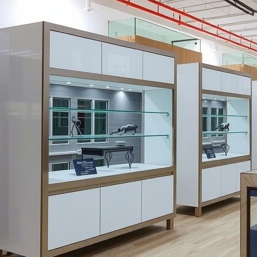 定制展柜，潍坊新村街道专属设计(图1)