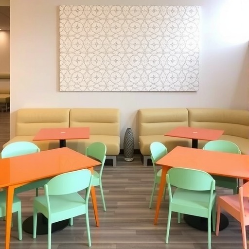 打造高颜值餐饮空间：桌椅与卡座沙发的色彩···(图1)