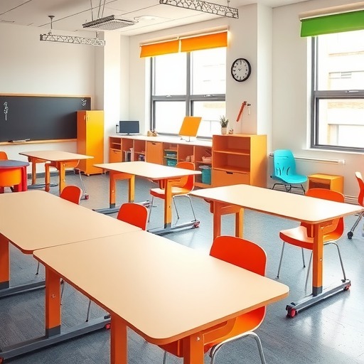 定制服务：徐家汇街道小学生阅览室绘画桌椅尺寸设计(图1)