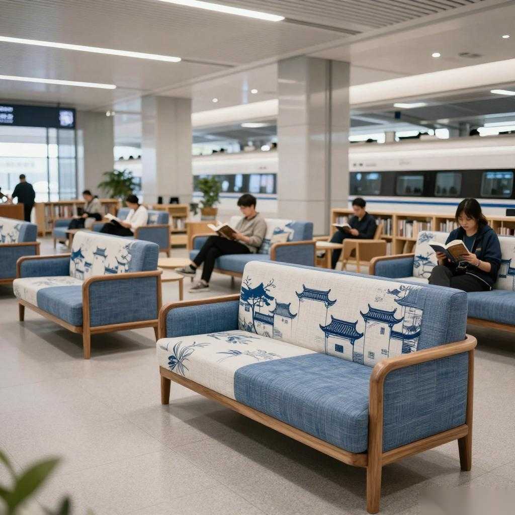 张家港高铁站书房沙发竟藏江南水乡元素，舒适背后还有这些秘密