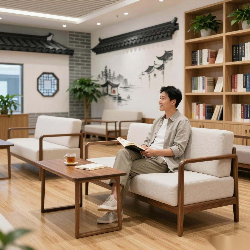 高铁站沙发竟藏江南水乡密码，张家港书房休闲区暗藏玄机