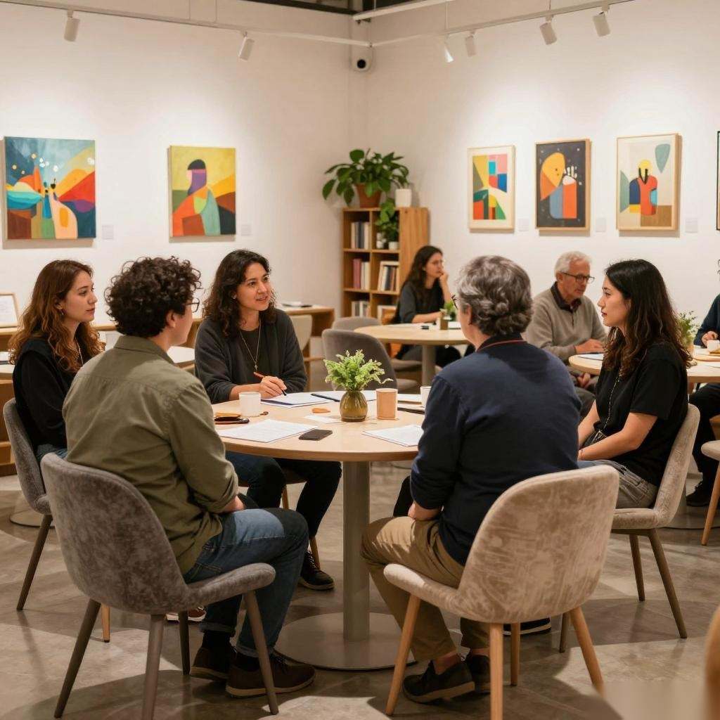 艺术馆沙龙区桌椅定制,3个细节竟能影响整个空间的交流氛围(图2) 艺术馆沙龙区桌椅定制,3个细节竟能影响整个空间的交流氛围