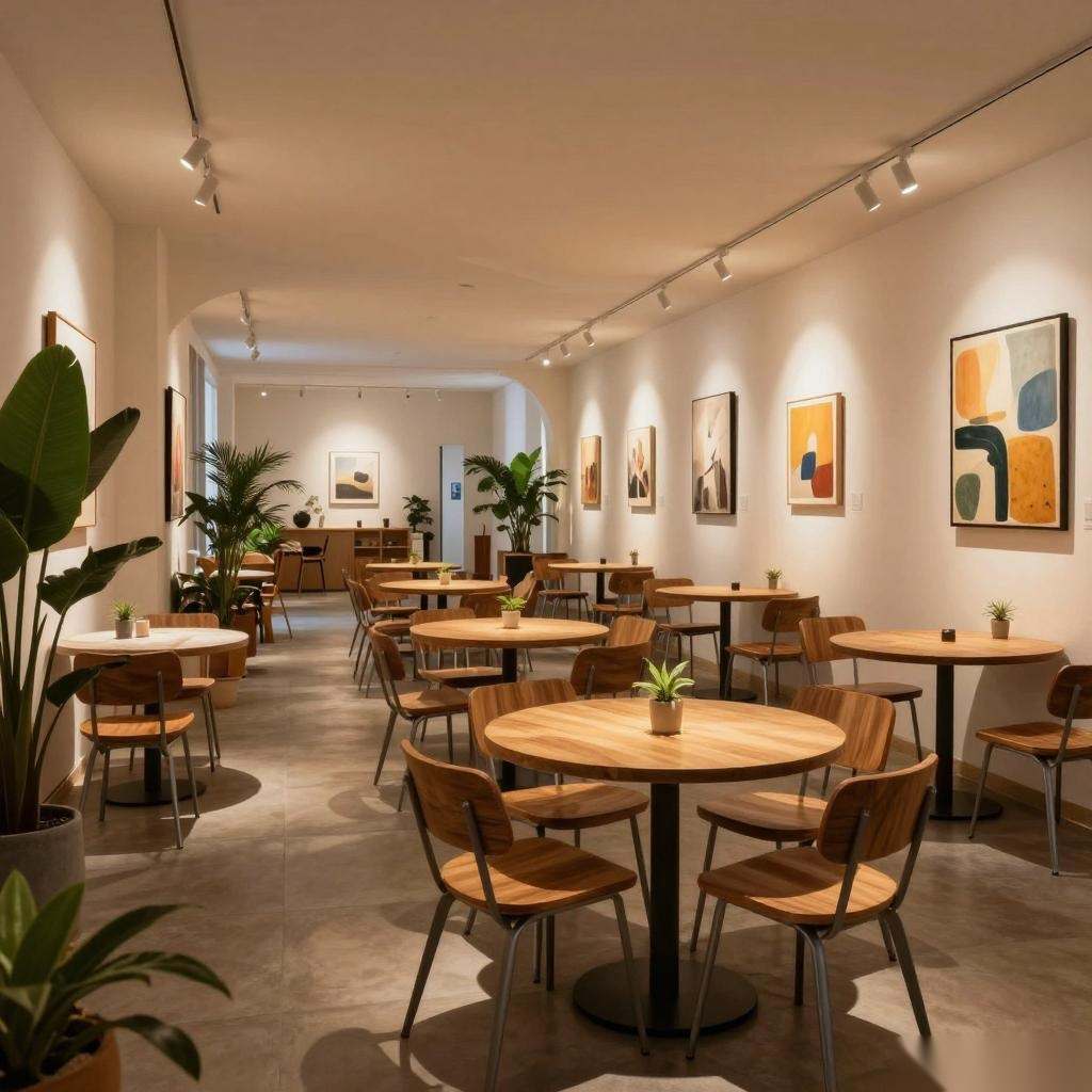 艺术馆沙龙区桌椅定制,3个细节竟能影响整个空间的交流氛围(图3) 艺术馆沙龙区桌椅定制,3个细节竟能影响整个空间的交流氛围