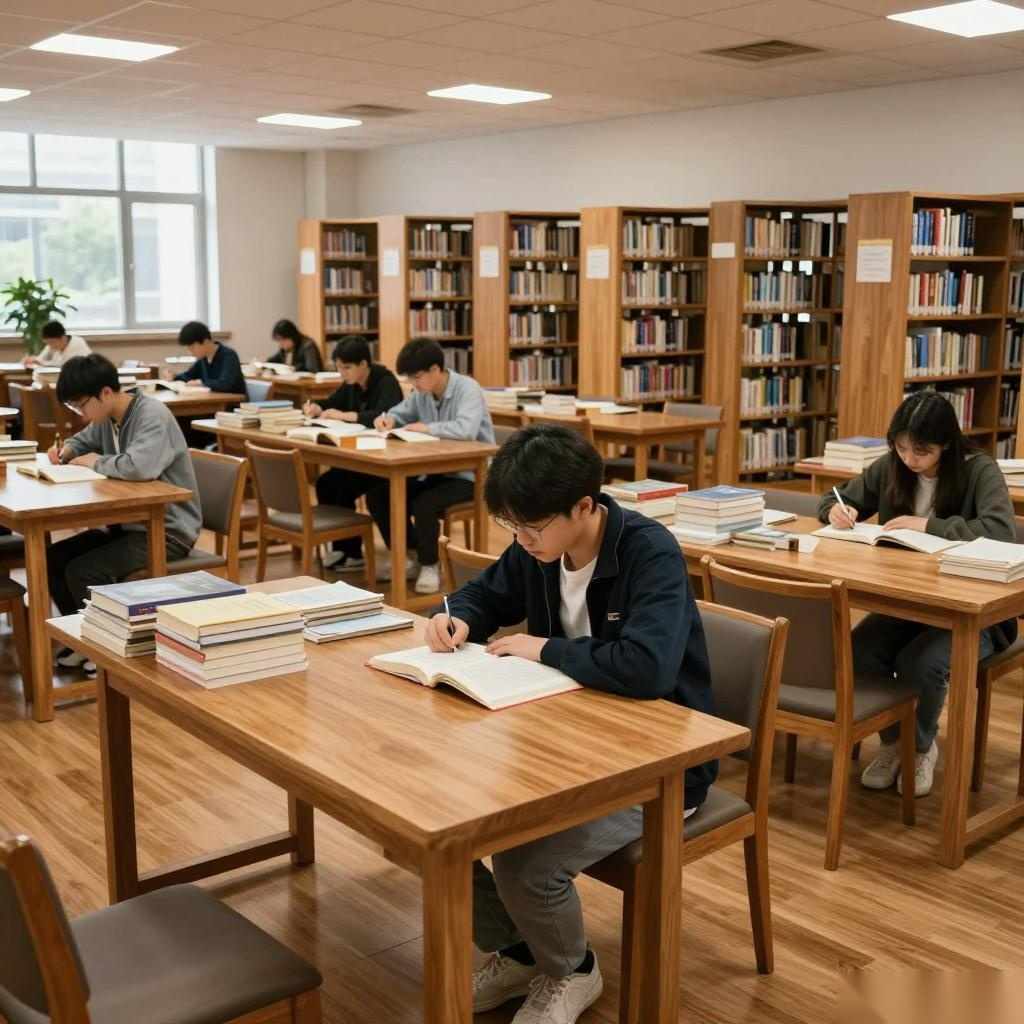个性化定制：连云港学院阅览室桌椅