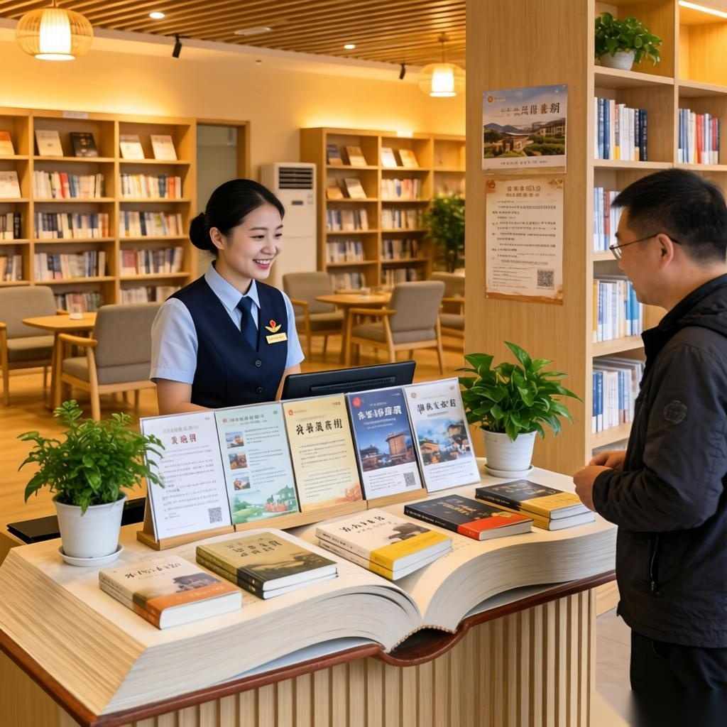 九亭镇文化驿站，打造独特书页型前台