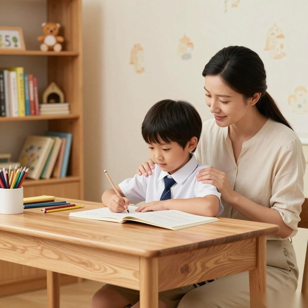 儿童书房新选择：周家桥街道实木书桌定制