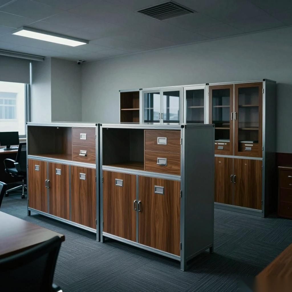 接待区储物解决方案：四川北路街道会议室柜子定制